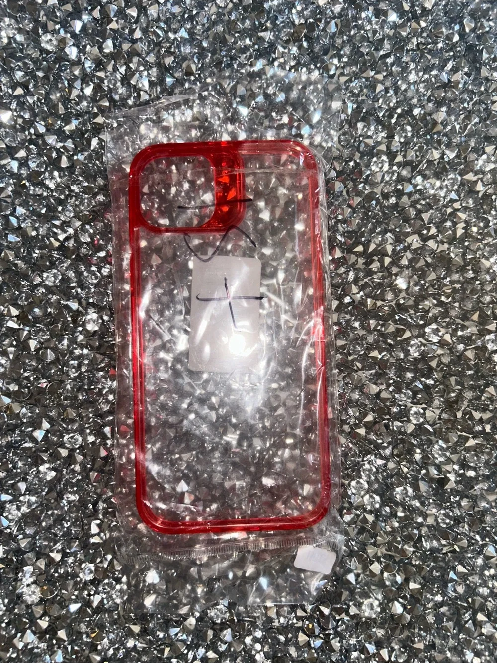 iPhone 15 plus Red Clear Protective Phone Case - Slim Design